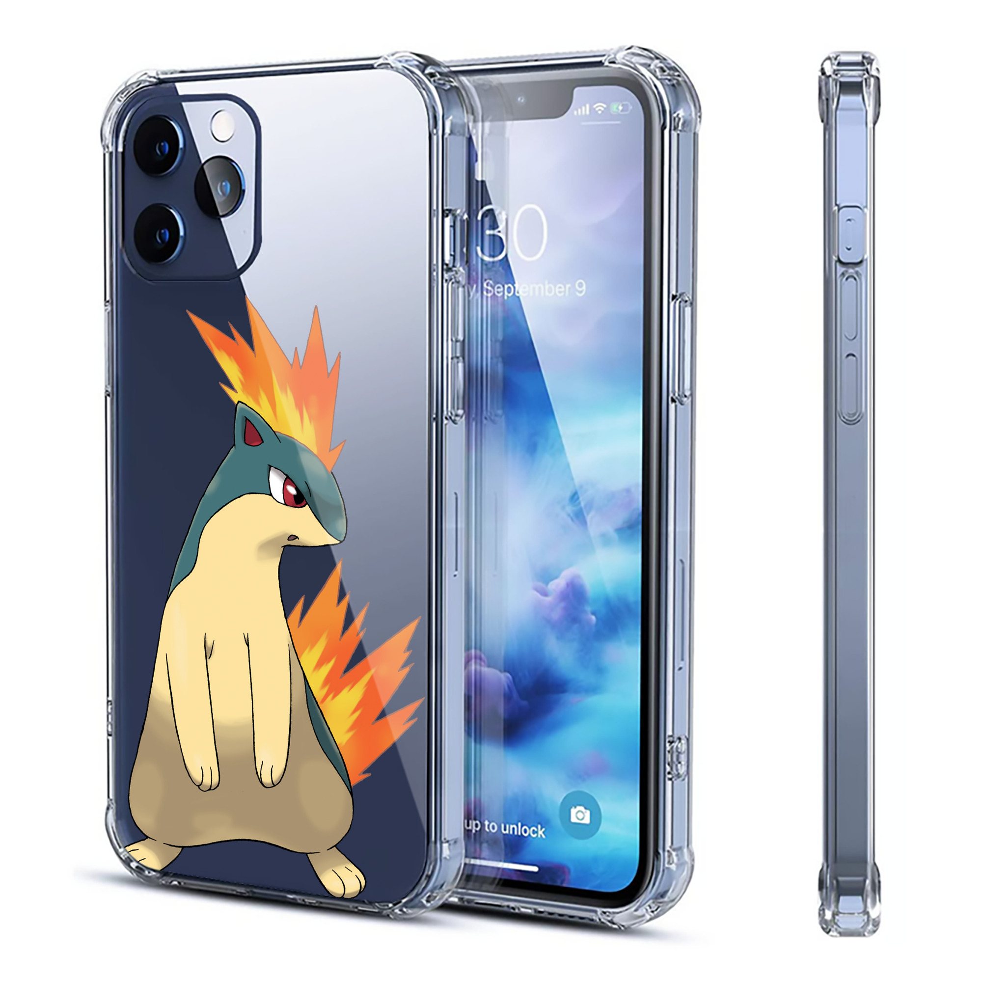 （画像用） ポケットモンスター Pokémon 【iPhone 12シリーズ対応】透明スマホケース（クリアソフトケース）